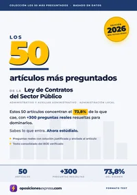Portada del libro: La Ley de Contratos entra en este examen. Son 347 artículos.