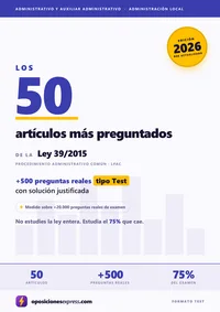 Portada del libro: La Ley 39/2015 entra en este examen. Son 133 artículos.