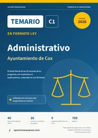 Portada del temario en formato ley