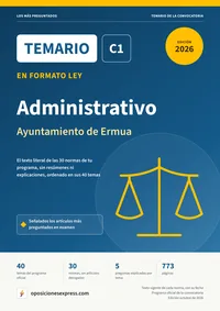Portada del temario en formato ley