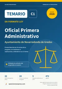 Portada del temario en formato ley