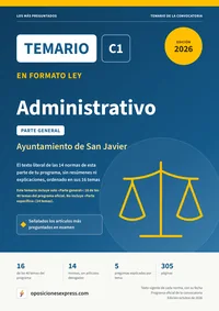 Portada del temario en formato ley