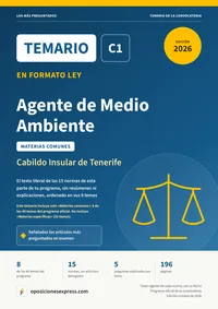Portada del temario en formato ley