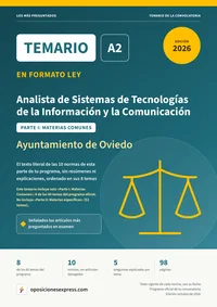 Portada del temario en formato ley