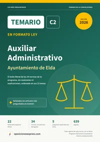Portada del temario en formato ley