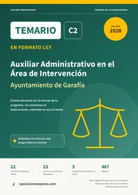 Portada del temario en formato ley