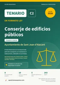 Portada del temario en formato ley