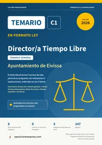 Portada del temario en formato ley