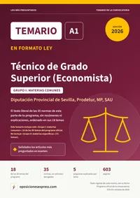 Portada del temario en formato ley