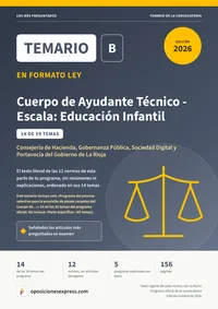 Portada del temario en formato ley