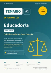 Portada del temario en formato ley