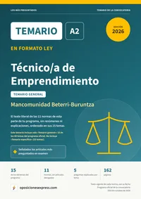 Portada del temario en formato ley
