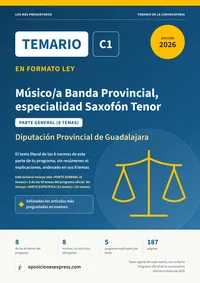 Portada del temario en formato ley