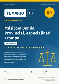Portada del temario en formato ley
