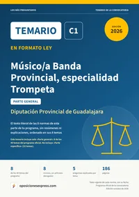 Portada del temario en formato ley