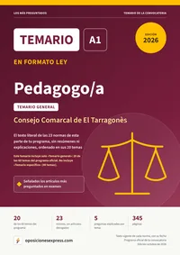 Portada del temario en formato ley