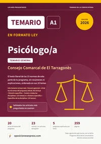 Portada del temario en formato ley