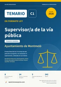 Portada del temario en formato ley