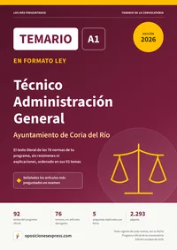 Portada del temario en formato ley