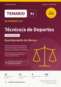Portada del temario en formato ley