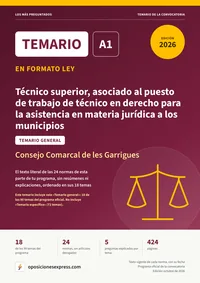 Portada del temario en formato ley
