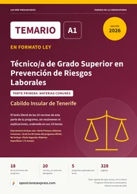 Portada del temario en formato ley