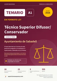 Portada del temario en formato ley