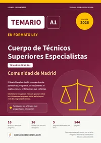 Portada del temario en formato ley