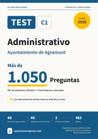 Portada del libro: 987 preguntas reales para el programa oficial de Administrativo · Ayuntamiento de Agramunt