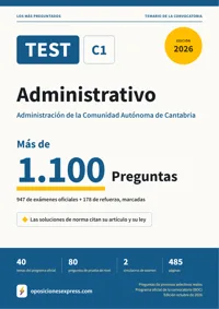 Portada del libro: 947 preguntas reales para el programa oficial de Administrativo · Administración de la Comunidad Autónoma de Cantabria
