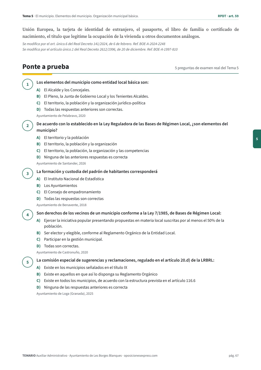 Página del temario con el cierre de un tema