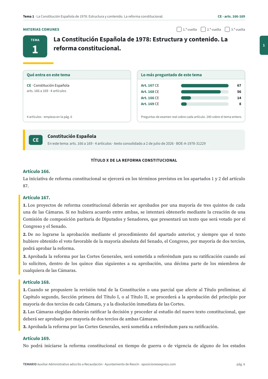 Primera página del tema 1 del temario