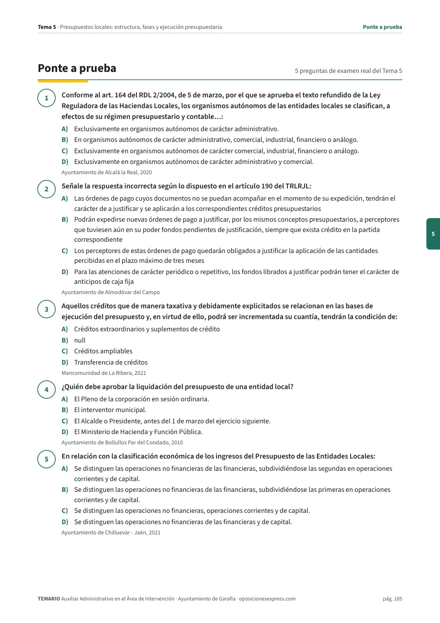 Página del temario con el cierre de un tema