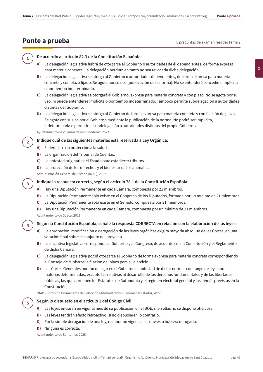 Página del temario con el cierre de un tema