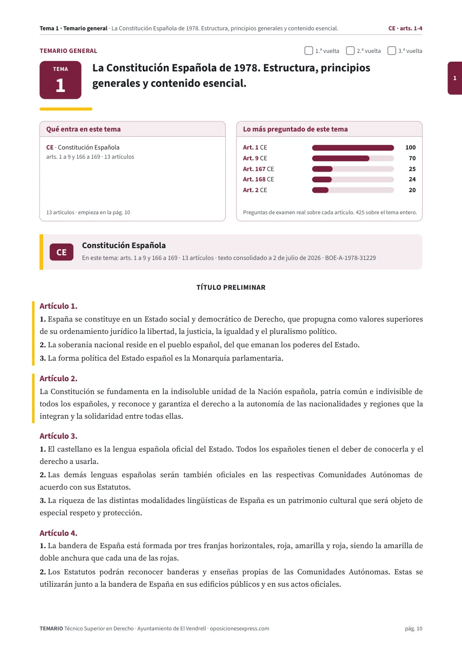 Primera página del tema 1 del temario