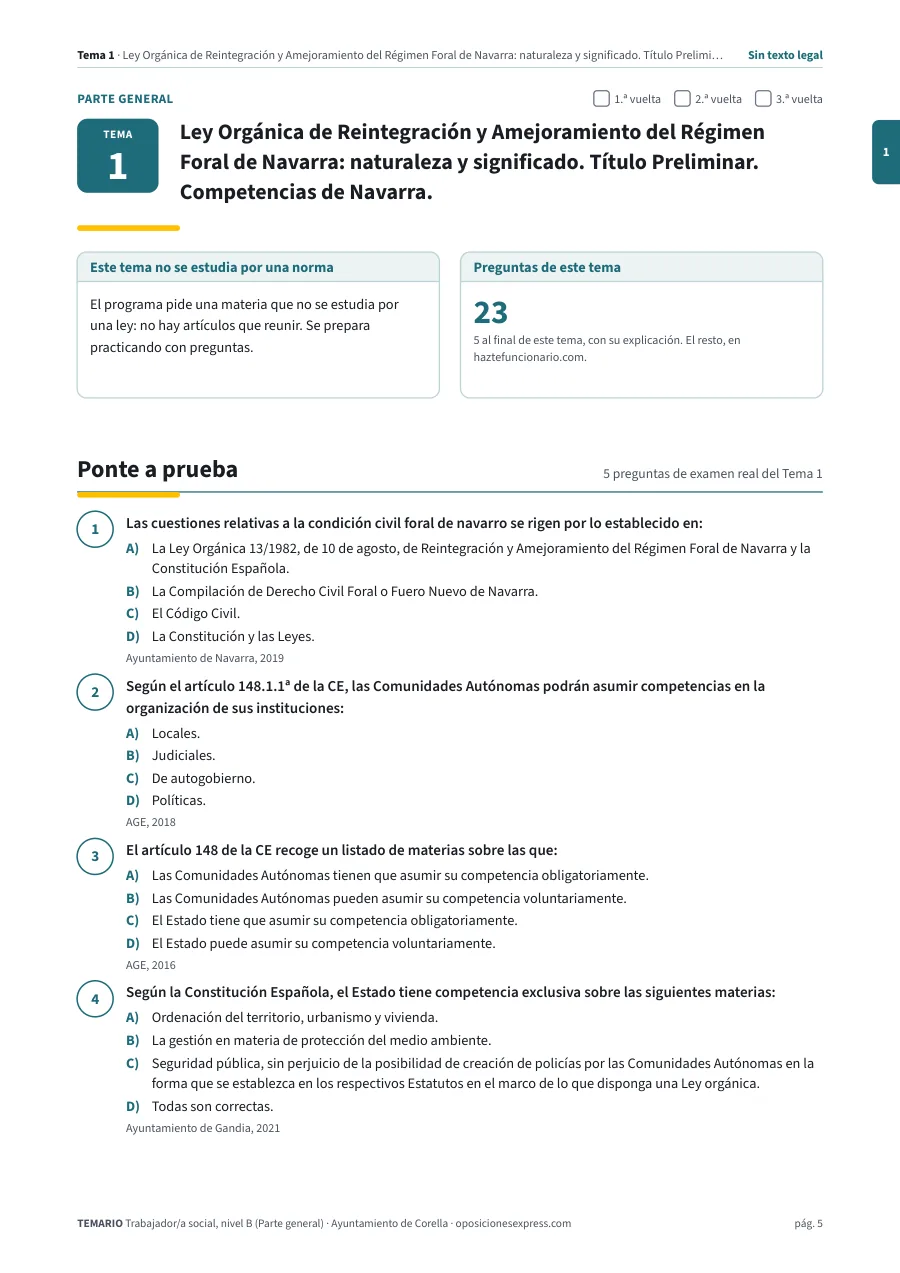 Primera página del tema 1 del temario