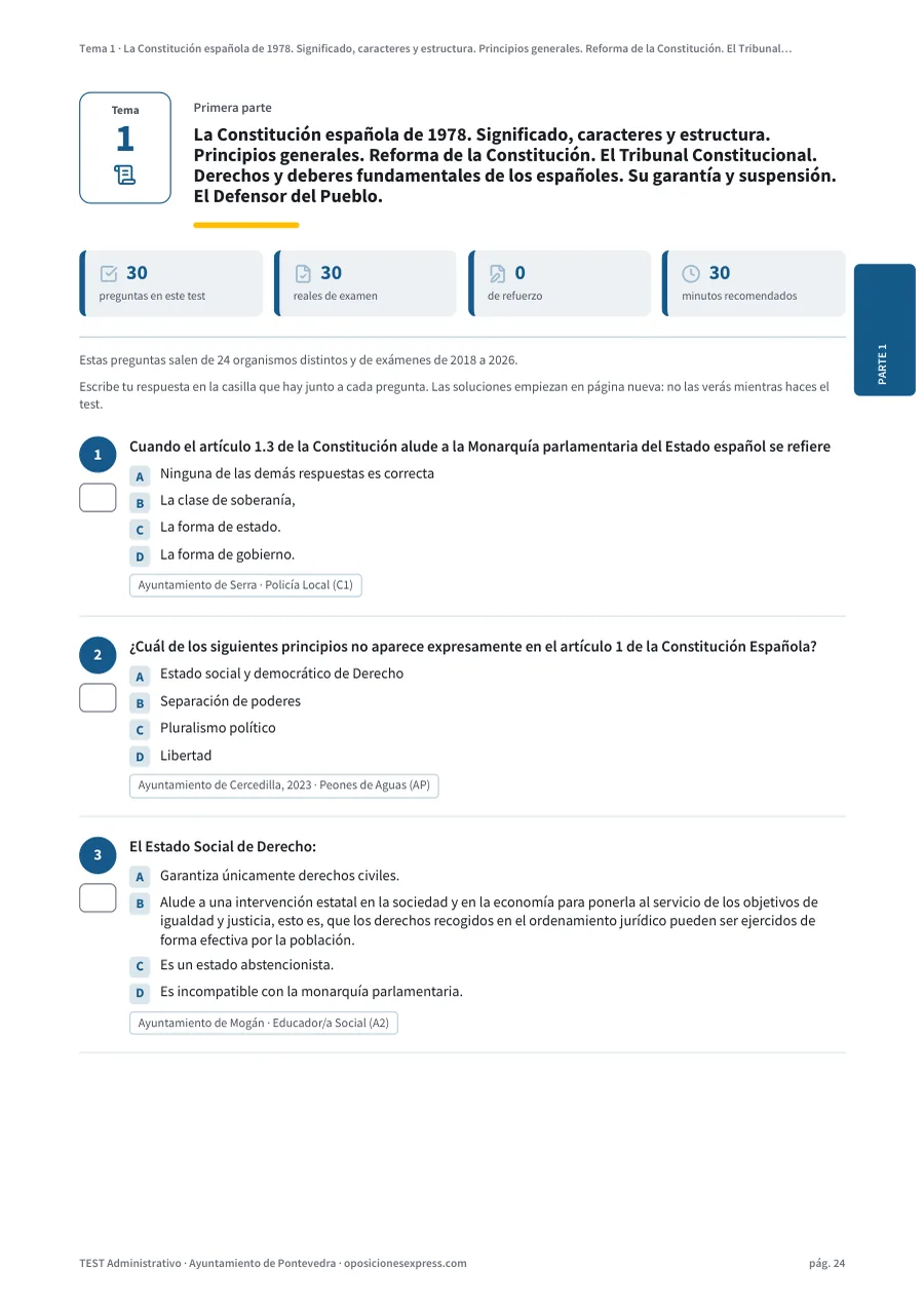 Página del test del tema 1