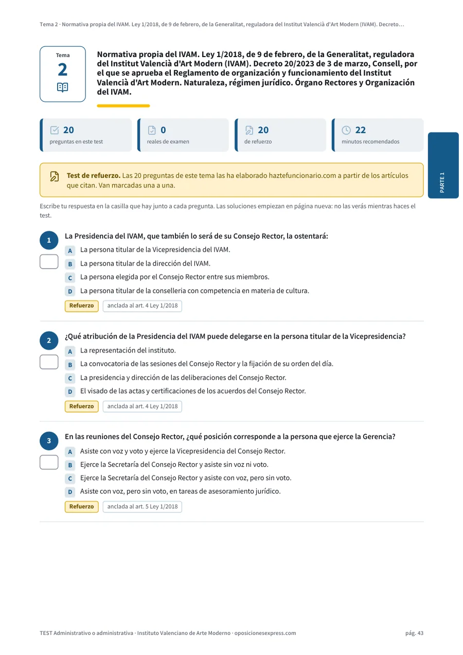 Página del test del tema 2