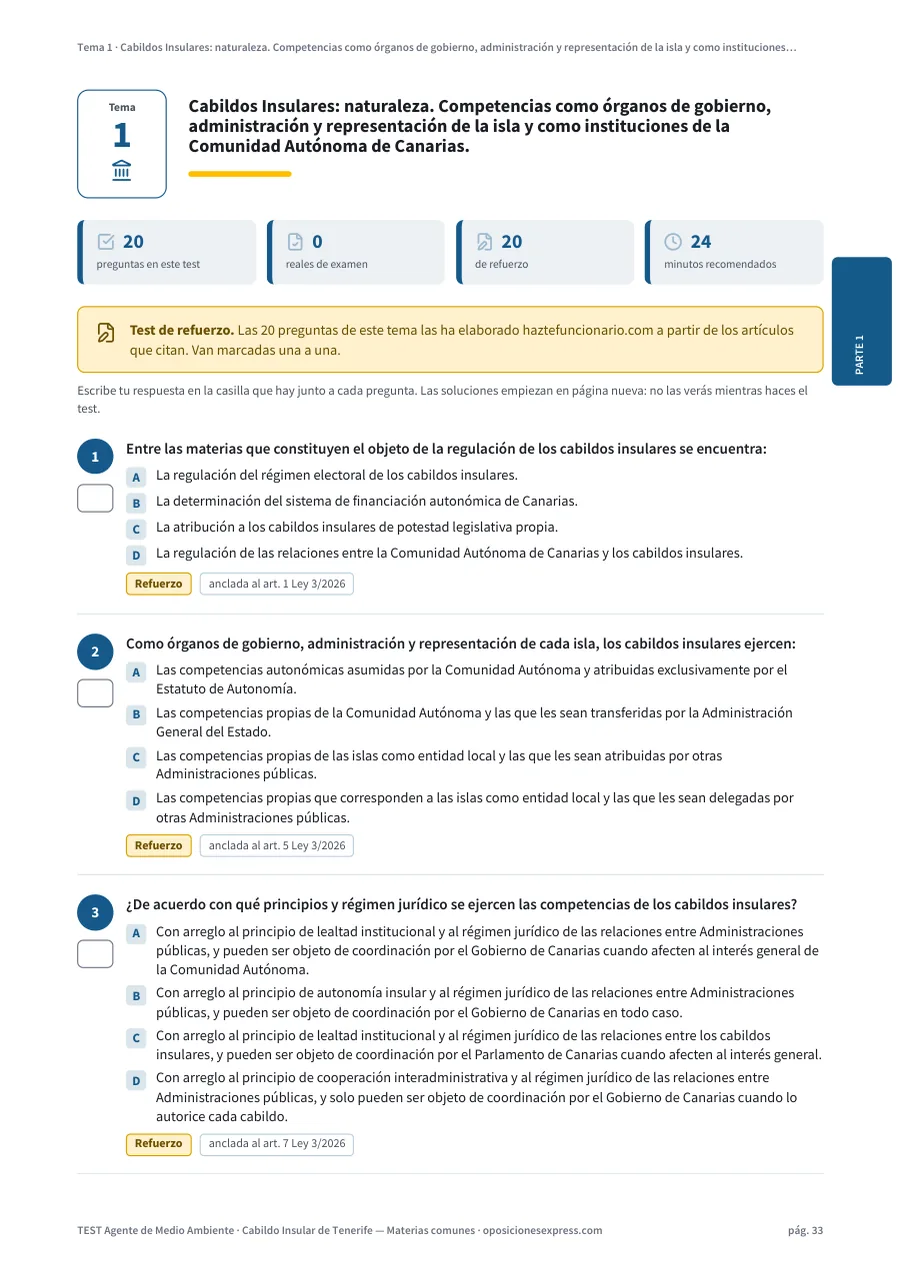 Página del test del tema 1