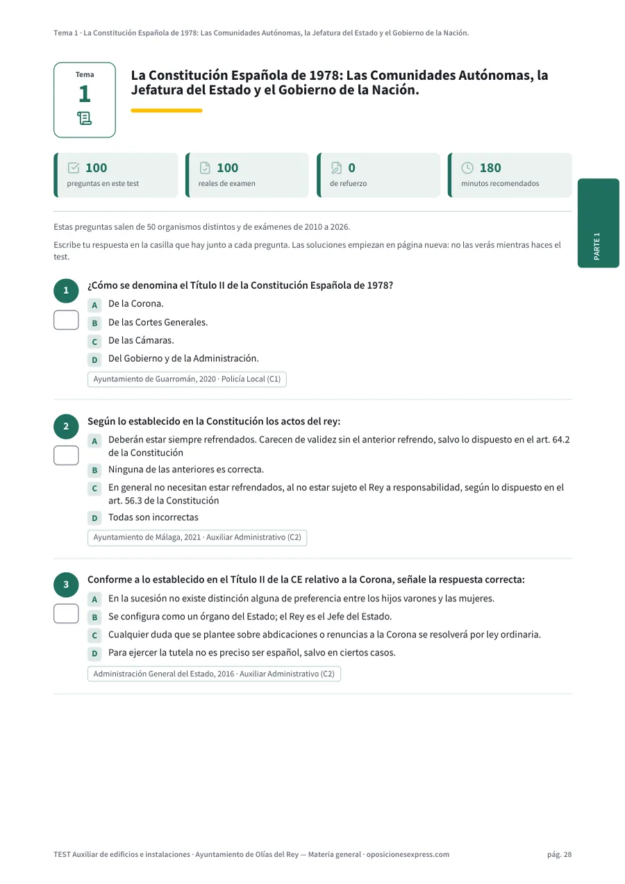 Página del test del tema 1