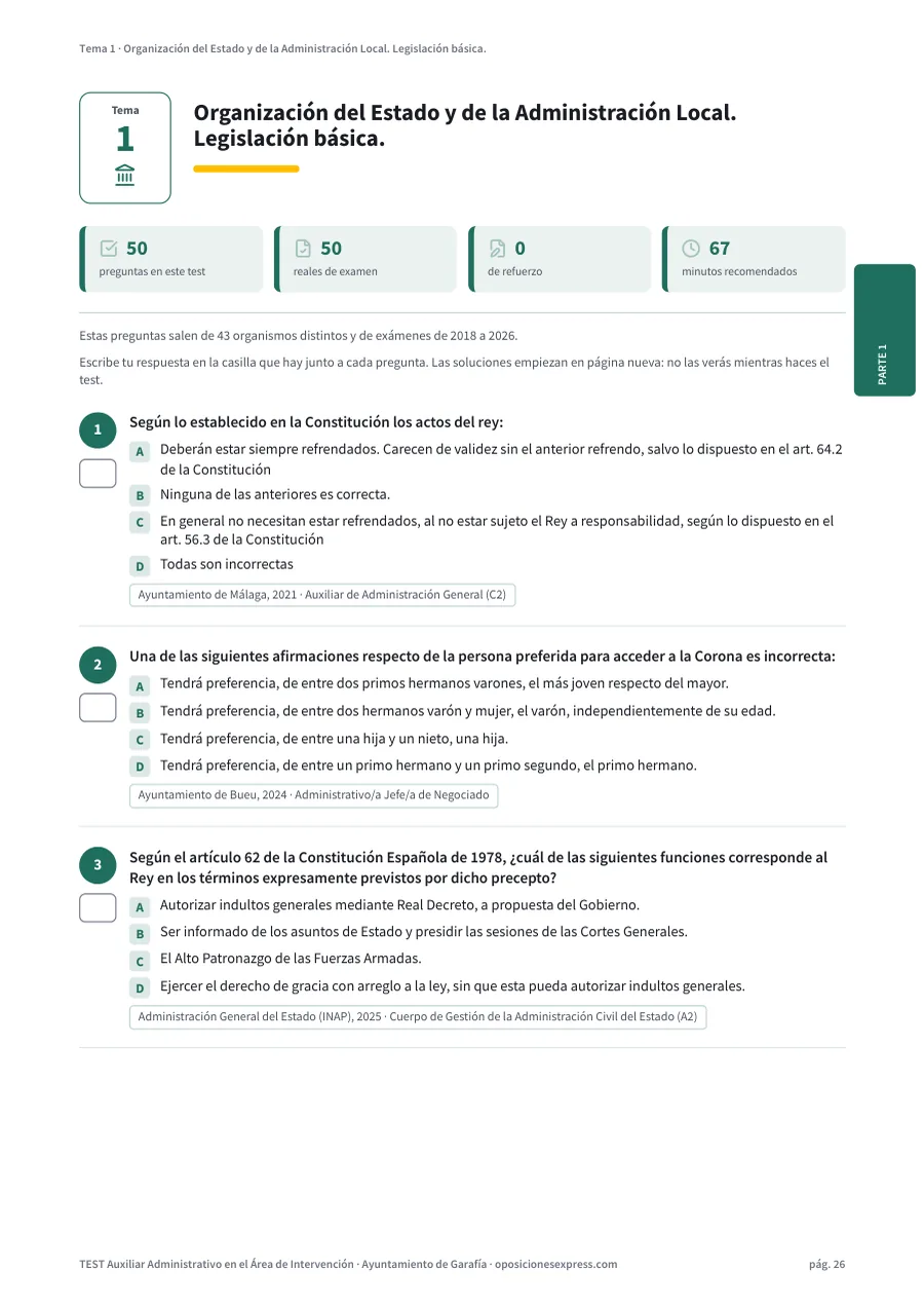 Página del test del tema 1