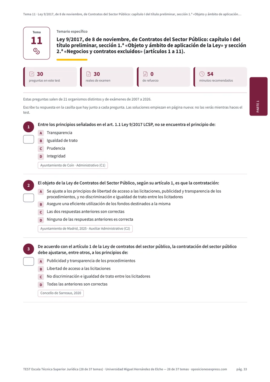 Página del test del tema 11