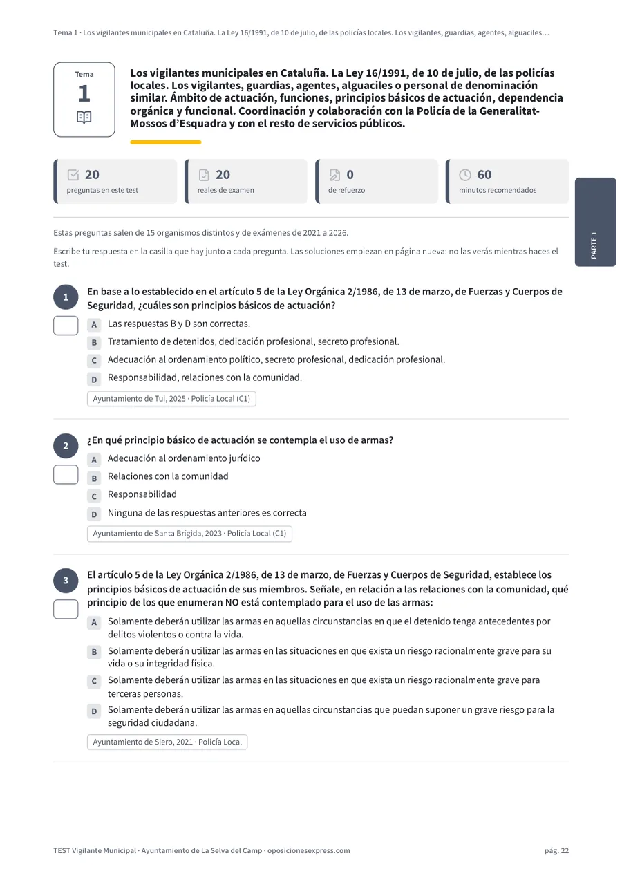Página del test del tema 1